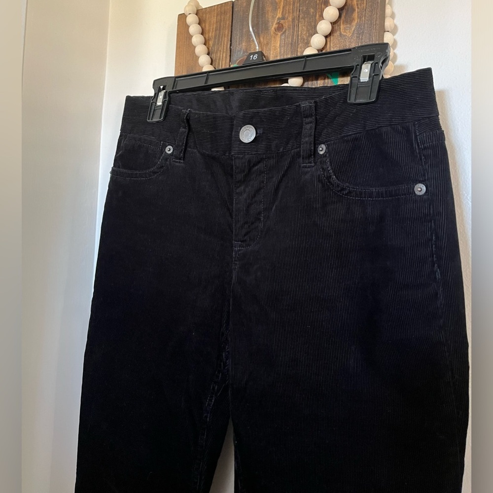 J. CREW Favorite Fit Black Corduroy Pants, Women’s Size 2R, EUC